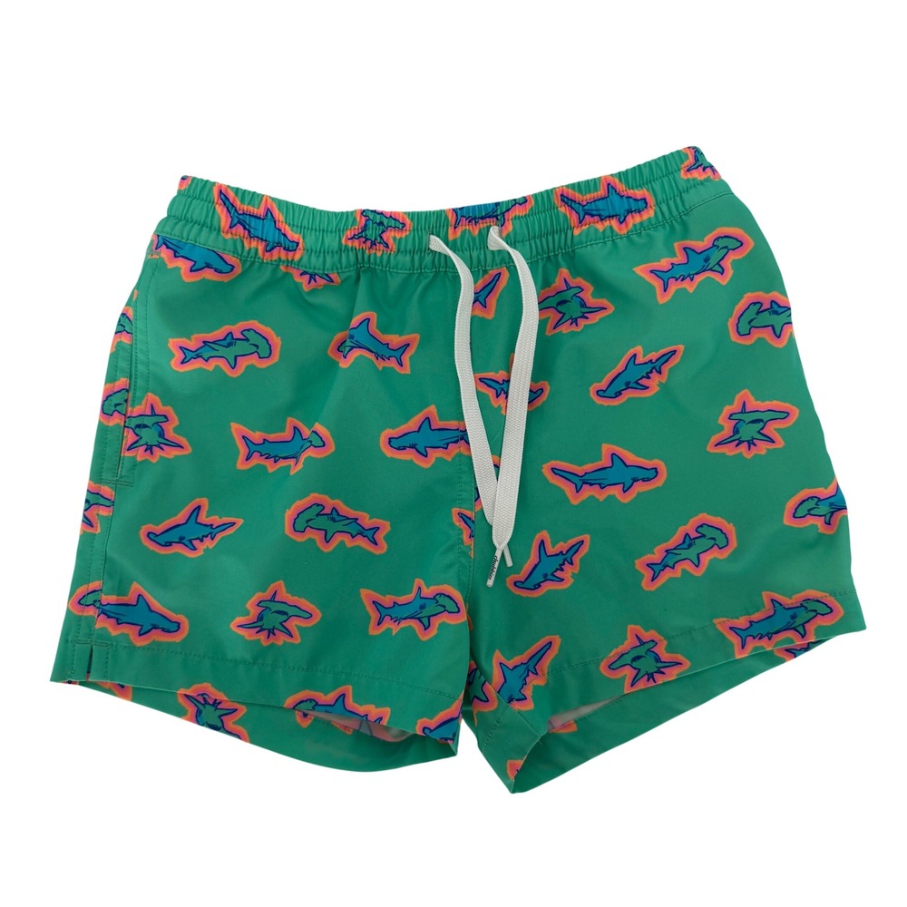 Chubbies Youth Small 8/9 Swim Trunks Hammerhead Shark Print Mesh Lined‎ Shorts